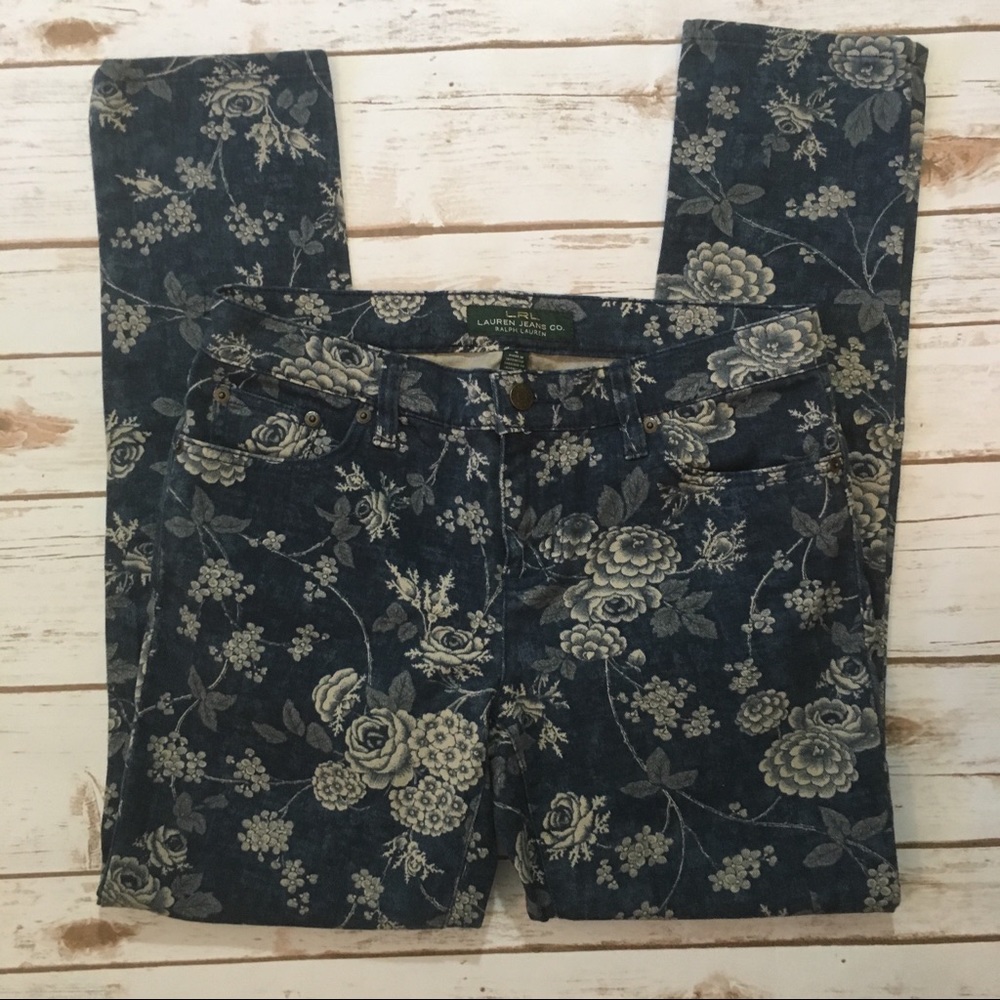 LRL | Modern Straight Flower Jeans